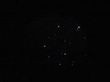 Pleiades(M45) through scope,569K, ISO400, 5second exposure, f2.7